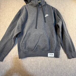 Nike Sportswear Club Fleece Hoodie Charcoal Grey Mens Small BV2654-071